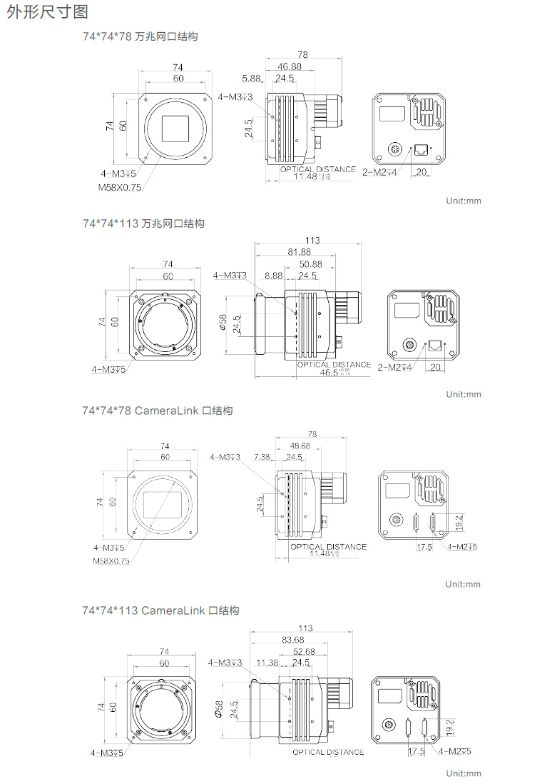 CH系列萬兆網(wǎng)/CameraLink工業(yè)面陣相機(jī)